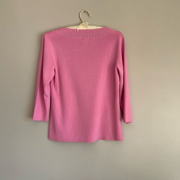 Vintage Sigrid Olsen Pink Bow Sweater - Picture 3 of 16